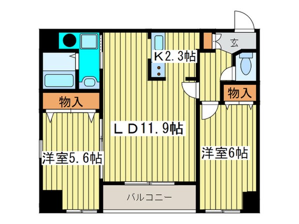 アイリブ創成南２条の物件間取画像